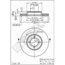 BS 8063 BRECO Тормозной диск