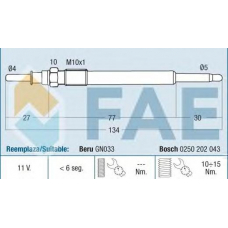 74204 FAE Свеча накаливания