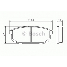 0 986 494 388 BOSCH Комплект тормозных колодок, дисковый тормоз