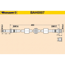 BAH0007 BARUM Тормозной шланг