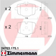 24703.175.1 ZIMMERMANN Комплект тормозных колодок, дисковый тормоз