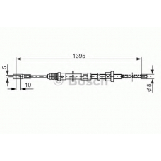 1 987 477 485 BOSCH Трос, стояночная тормозная система