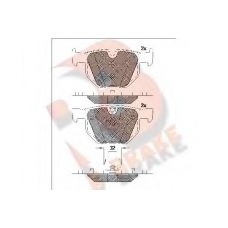 RB1685-202 R BRAKE Комплект тормозных колодок, дисковый тормоз