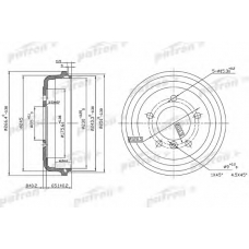 PDR1095 PATRON Тормозной барабан