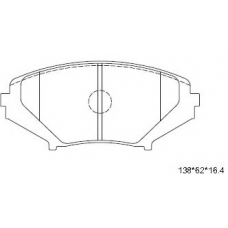 KD3719 ASIMCO Комплект тормозных колодок, дисковый тормоз