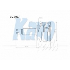 CV-8007 KAVO PARTS Шарнирный комплект, приводной вал