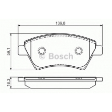 0 986 495 071 BOSCH Комплект тормозных колодок, дисковый тормоз