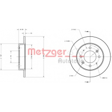 6110510 METZGER Тормозной диск