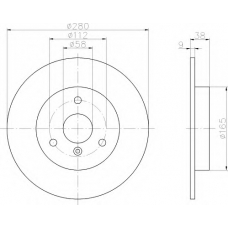 8DD 355 106-591 HELLA Тормозной диск