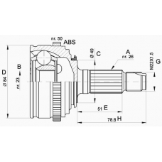 CVJ5467.10 OPEN PARTS Шарнирный комплект, приводной вал