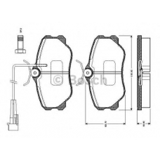 0 986 TB2 165 BOSCH Комплект тормозных колодок, дисковый тормоз