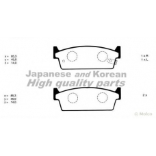 N011-72 ASHUKI Комплект тормозных колодок, дисковый тормоз