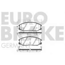 5502223414 EUROBRAKE Комплект тормозных колодок, дисковый тормоз
