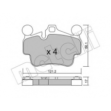 22-0892-0 METELLI Комплект тормозных колодок, дисковый тормоз