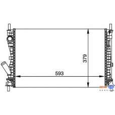 8MK 376 764-441 HELLA Радиатор, охлаждение двигателя