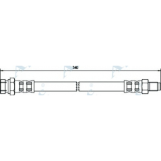 HOS3446 APEC Тормозной шланг