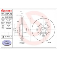 09.A427.11 BREMBO Тормозной диск