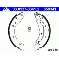 03.0137-0341.2 ATE Комплект тормозных колодок