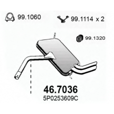 46.7036 ASSO Глушитель выхлопных газов конечный