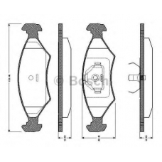 0 986 TB2 499 BOSCH Комплект тормозных колодок, дисковый тормоз