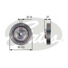 TVD1087 GATES Ременный шкив, коленчатый вал