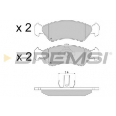 BP2671 BREMSI Комплект тормозных колодок, дисковый тормоз