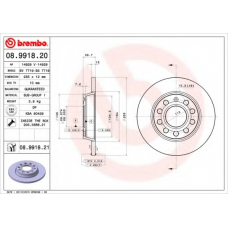 08.9918.20 BREMBO Тормозной диск