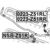 0223-Z51RR FEBEST Тяга / стойка, стабилизатор