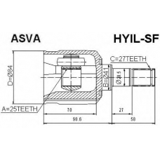 HYIL-SF ASVA Шарнирный комплект, приводной вал