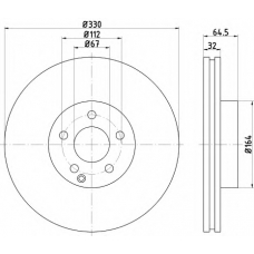 8DD 355 109-421 HELLA PAGID Тормозной диск