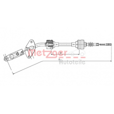 622.10 METZGER Трос, управление сцеплением