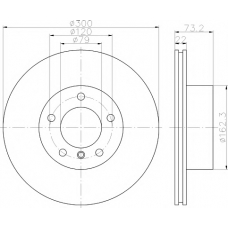 8DD 355 121-551 HELLA PAGID Тормозной диск