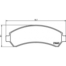 8DB 355 011-911 HELLA PAGID Комплект тормозных колодок, дисковый тормоз