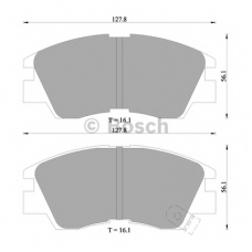 0 986 505 360 BOSCH Комплект тормозных колодок, дисковый тормоз