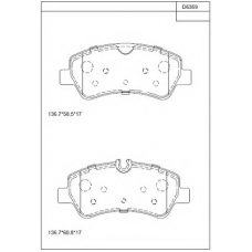 KD6369 ASIMCO Комплект тормозных колодок, дисковый тормоз