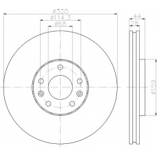 MDC2194 MINTEX Тормозной диск