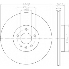 8DD 355 117-191 HELLA Тормозной диск