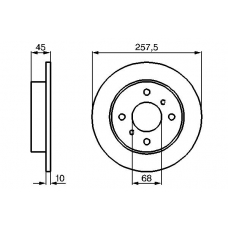 0 986 478 564 BOSCH Тормозной диск