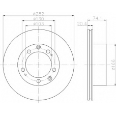 8DD 355 101-561 HELLA Тормозной диск