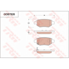 GDB7826 TRW Комплект тормозных колодок, дисковый тормоз