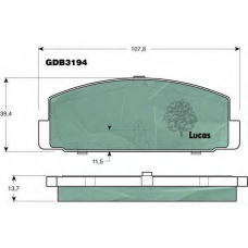 GDB3194 TRW Комплект тормозных колодок, дисковый тормоз