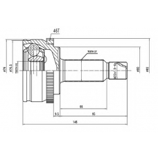 AW1511049A AYWIPARTS Шарнирный комплект, приводной вал