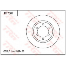 DF7367 TRW Тормозной диск