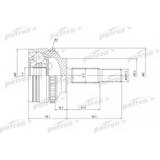PCV1378 PATRON Шарнирный комплект, приводной вал