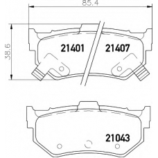 8DB 355 006-281 HELLA Комплект тормозных колодок, дисковый тормоз