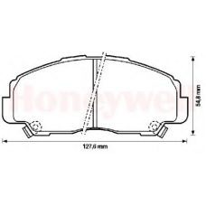 572278B BENDIX Комплект тормозных колодок, дисковый тормоз