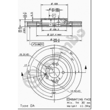 09.7606.11 BREMBO Тормозной диск