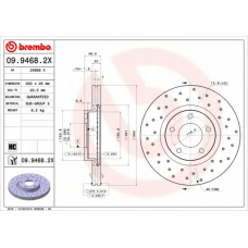 09.9468.2X BREMBO Тормозной диск