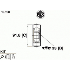 10.198 PEX Шарнир, приводной вал