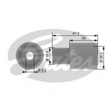 T42051 GATES Паразитный / ведущий ролик, зубчатый ремень